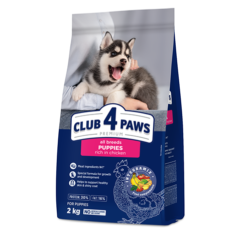 Club 4 Paws Chicken All Breeds Puppies храна за подрастващи кученца с Пилешко 400г