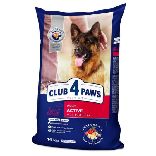 Club 4 Paws Active All Breeds Adult храна за активни кучета от всички породи 14кг