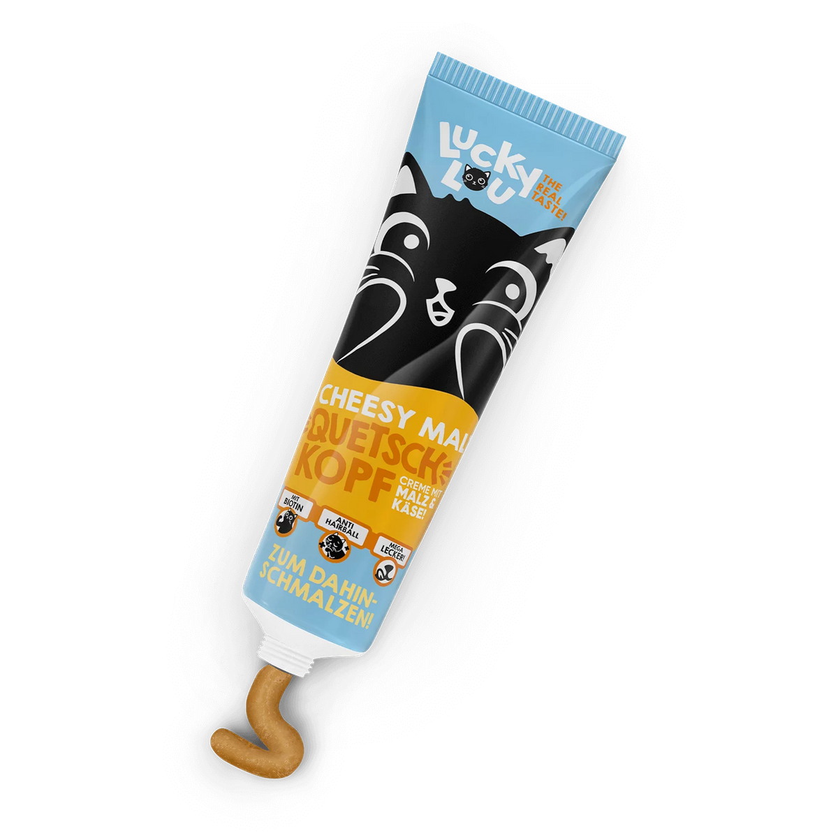 Lucky Lou Squeeze Head Adult Malt & Cheese малцова паста против космени топки за котки със Сирене 100г