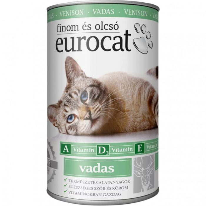 EUROCAT Venison храна за котки с Еленско месо 415г консерва