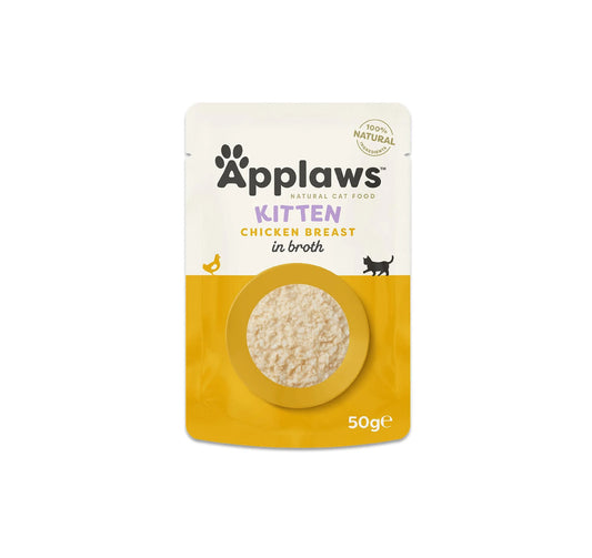Applaws Chicken Breast in Broth Kitten храна за котенца с Пилешко филе в бульон 50г пауч
