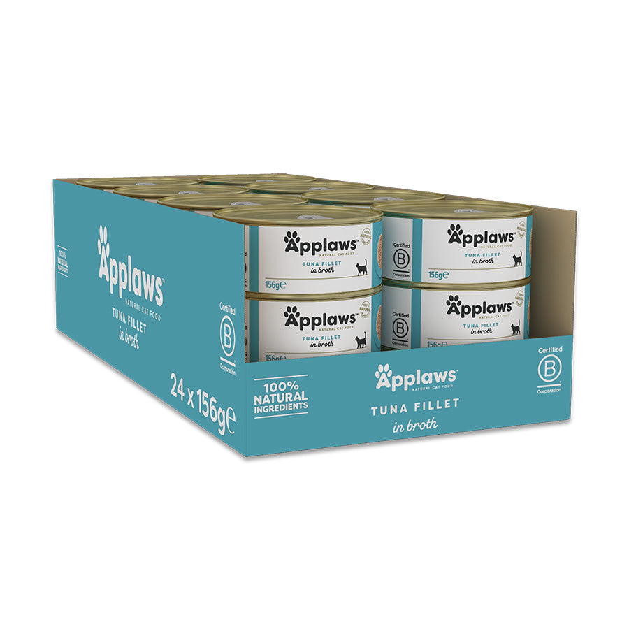 Applaws Tuna Fillet Adult храна за котки с филе от Риба тон в бульон 24 х 156г