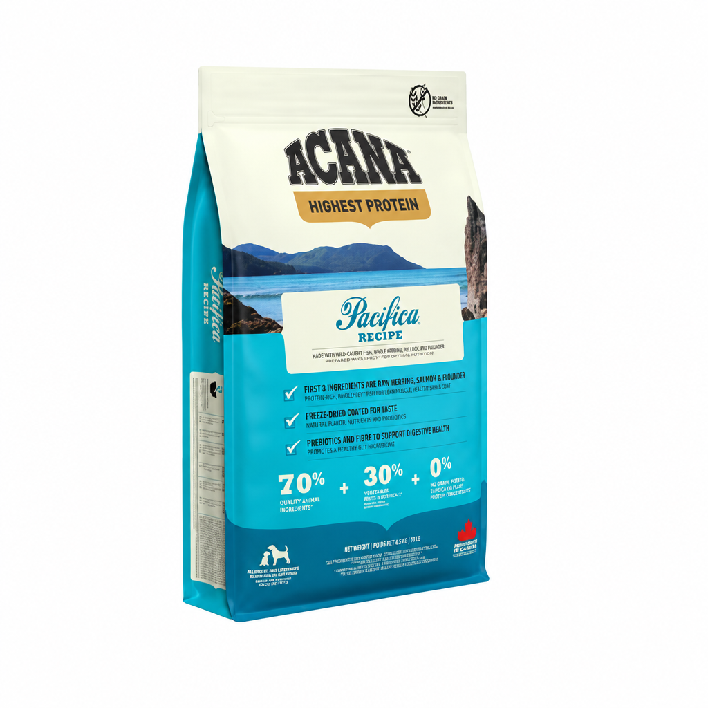 Acana Pacifica Grain Free беззърнена суха храна за кучета от всички породи и възрасти с Херинга и Скумрия 11,4кг