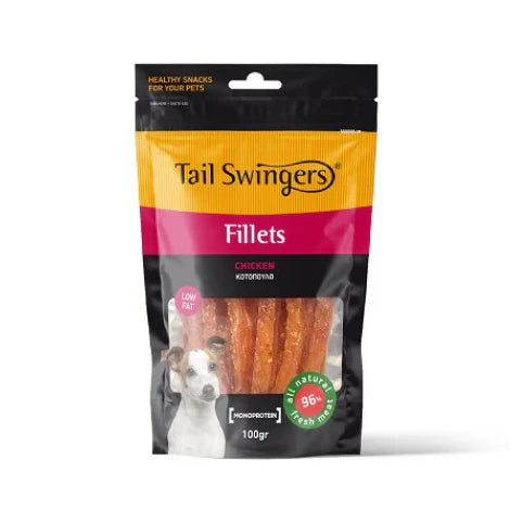 Tail Swingers Chicken Fillets Monoprotein Grain Free лакомство за кучета монопротеин Пилешки филенца 100г