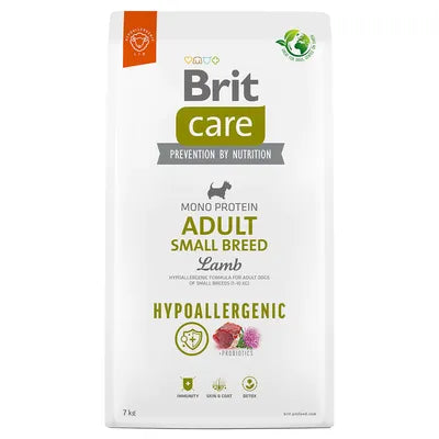 Brit Care Lamb & Rice Hypoallergenic Small Breed Adult храна за кучета от дребни породи с Агнешко и Oриз 7кг