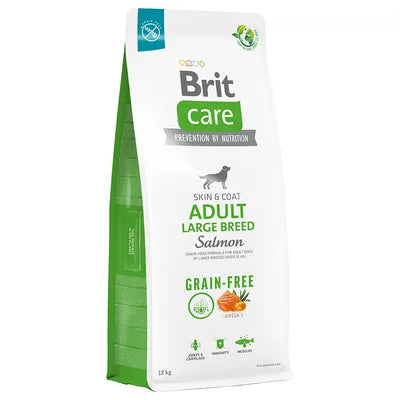 Brit Care Salmon Skin & Coat Large Breed Grain Free Adult храна за кучета от големи породи със Сьомга 12 кг