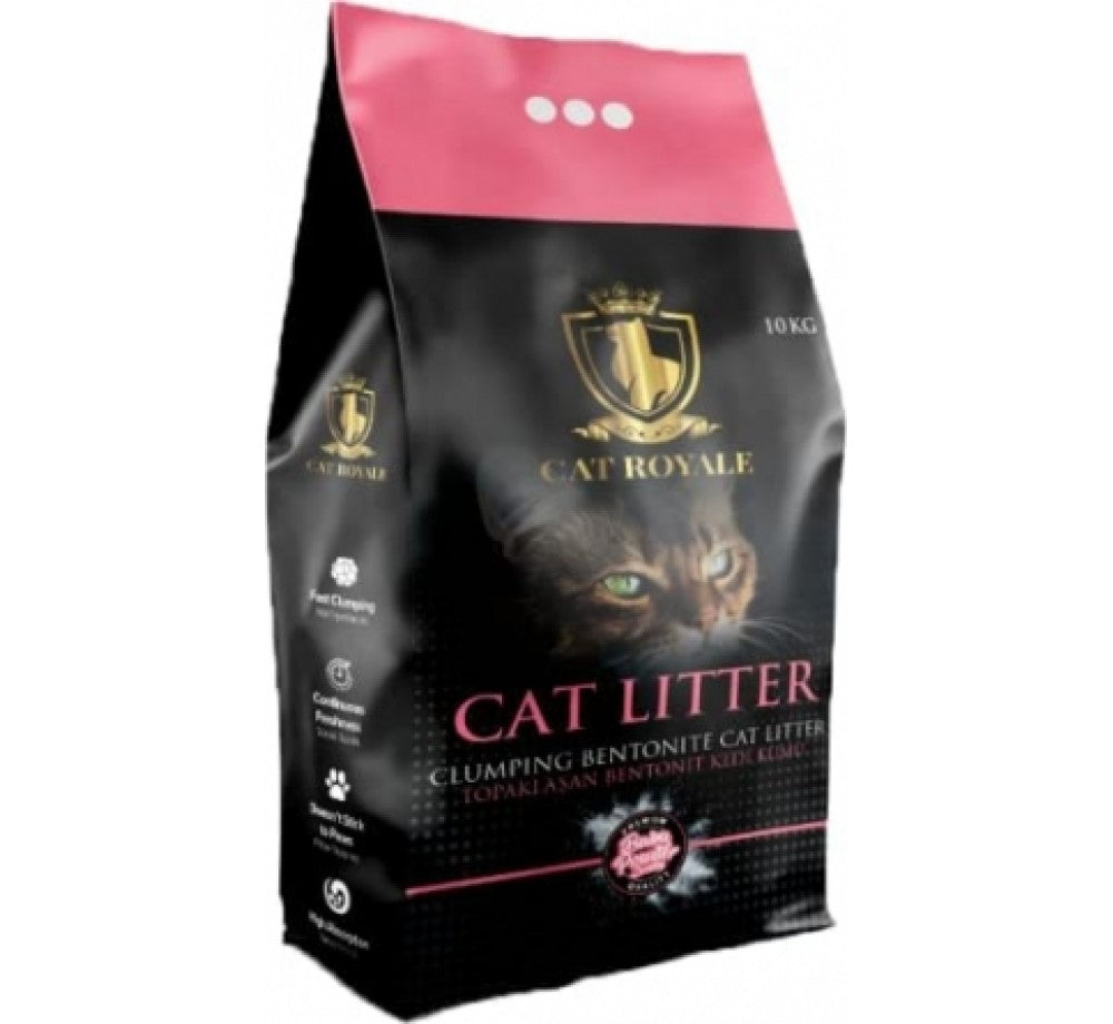 Cat Royale Baby Powder висококачествен бял бентонит за котешка тоалетна с аромат на бебешка пудра 5 кг