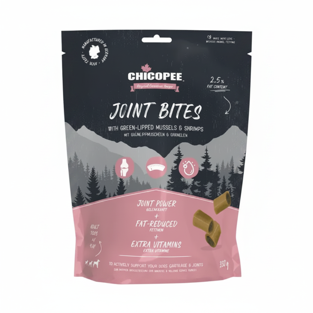 Chicopee Joint Bites лакомство за кучета за подкрепа на ставите със зеленоусти миди и скариди 350г