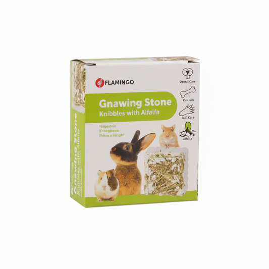 Flamingo Knibbles with Alfalfa минерален камък за гризачи с Люцерна 65 г