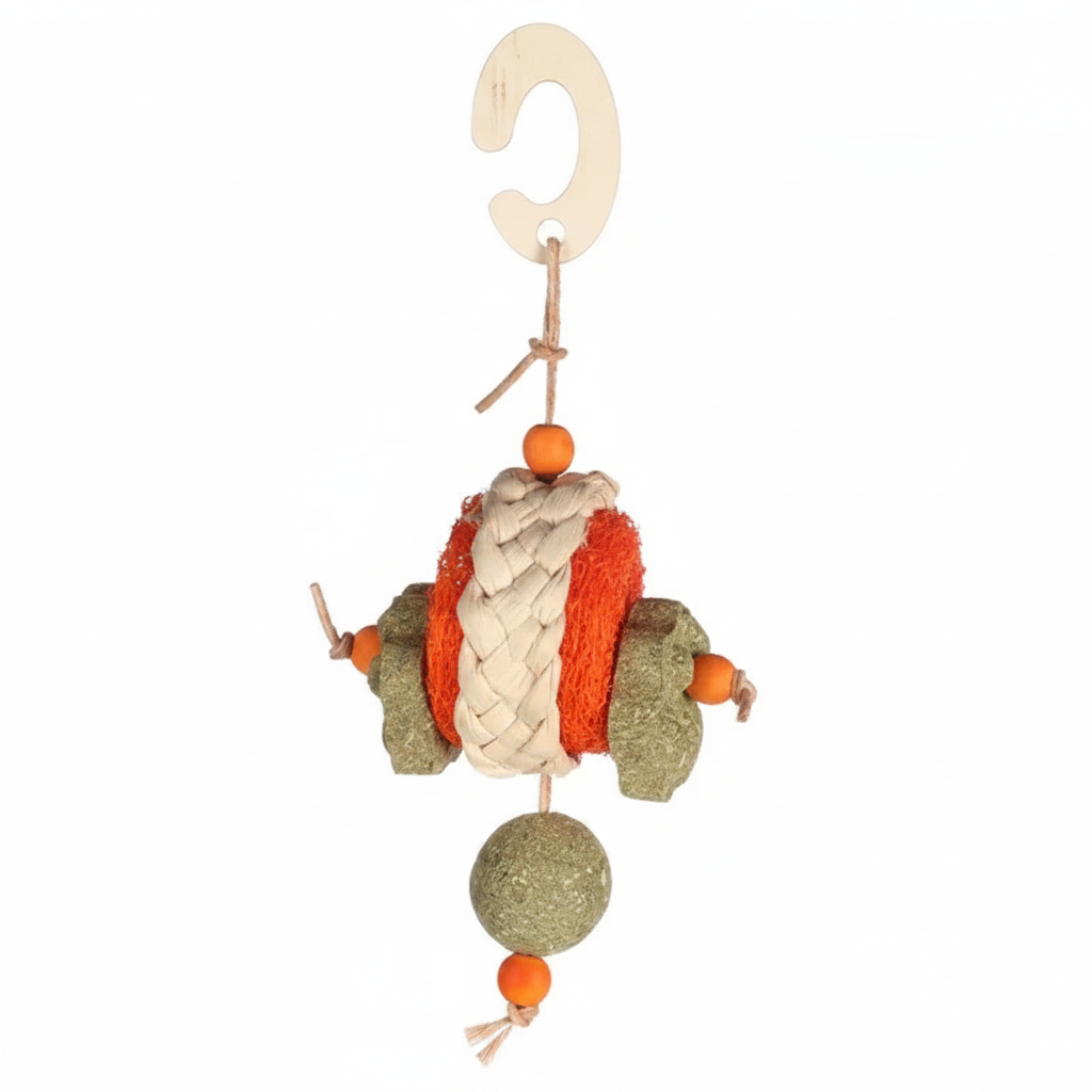 Flamingo Small Animal Toy Mareb натурална играчка за зайчета и гризачи 14 см
