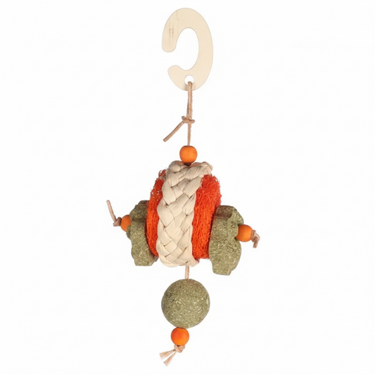 Flamingo Small Animal Toy Mareb натурална играчка за зайчета и гризачи 14 см