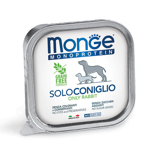 Monge Paté Rabbit Monoprotein Grain Free пастет за кучета със 100% Заешко месо 150г