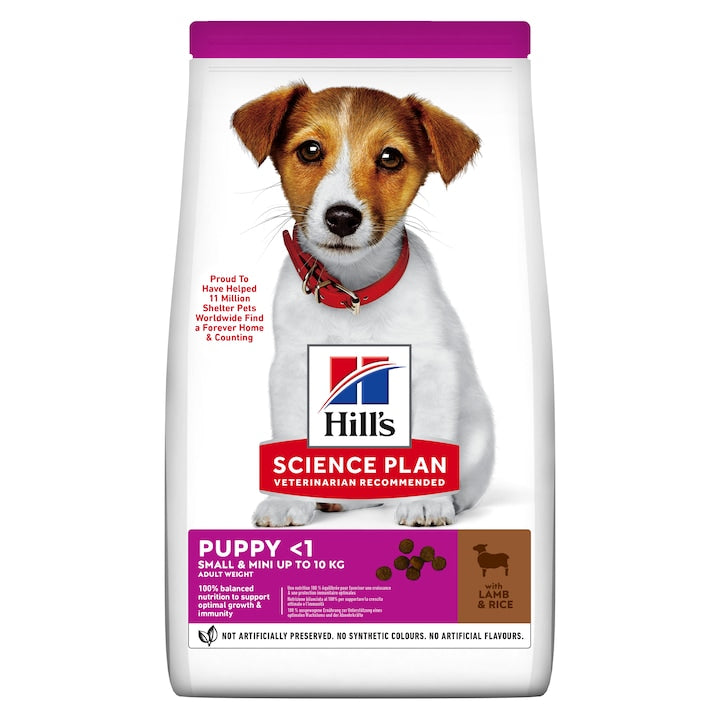 Hill's Science Plan Lamb & Rice Small & Mini Puppy храна за подрастващи кучета от дребни и мини породи с Агнешко и Ориз 5+1кг