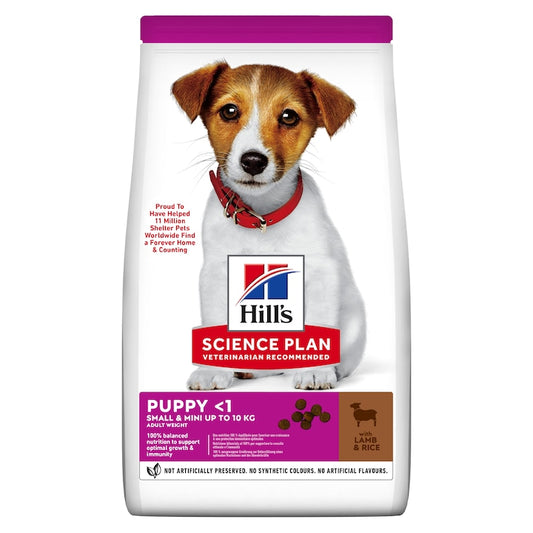 Hill's Science Plan Lamb & Rice Small & Mini Puppy храна за подрастващи кучета от дребни и мини породи с Агнешко и Ориз 5+1кг