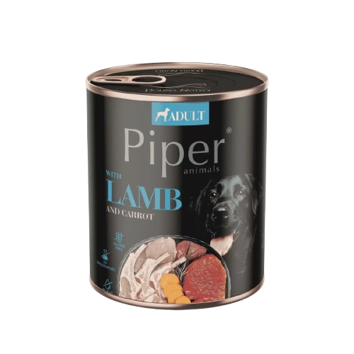 Piper Lamb & Carrot Adult мокра храна за кучета с Агнешко, Агнешки дроб, Морков и Кафяв ориз 800г