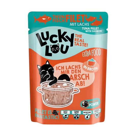 Lucky Lou Tuna Fillet With Salmon пауч за котки без зърно с риба тон и сьомга 70 г