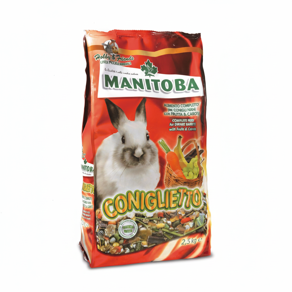 Manitoba Coniglietto храна за декоративни зайчета с плодове и моркови 1 кг