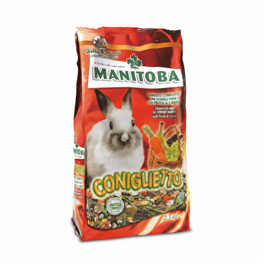 Manitoba Coniglietto храна за декоративни зайчета с плодове и моркови 1 кг