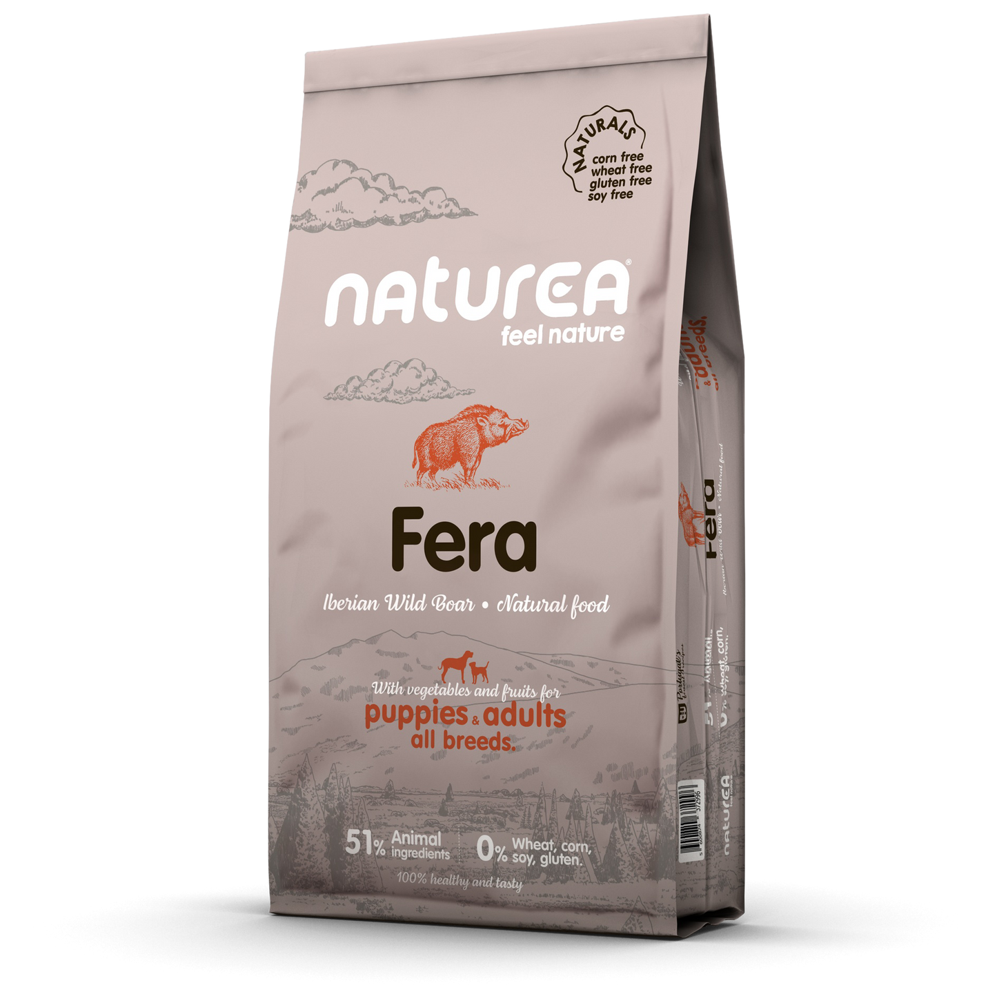 Naturea Naturals Fera Iberian Wild Boar Monoprotein Puppies and Adults храна за кучета с Иберийски глиган 12кг