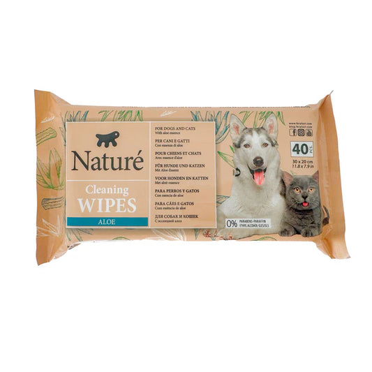 Naturè Cleaning Wipes Aloe мокри кърпички за кучета и котки с Алое 40бр/оп
