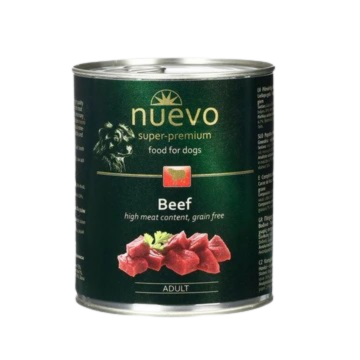 Nuevo Beef Grain Free Adult мокра храна за кучета с Говеждо месо 800г
