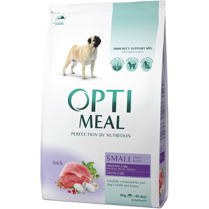 OptiMeal Duck Small Breed Adult храна за кучета от дребни породи с Патешко 4кг