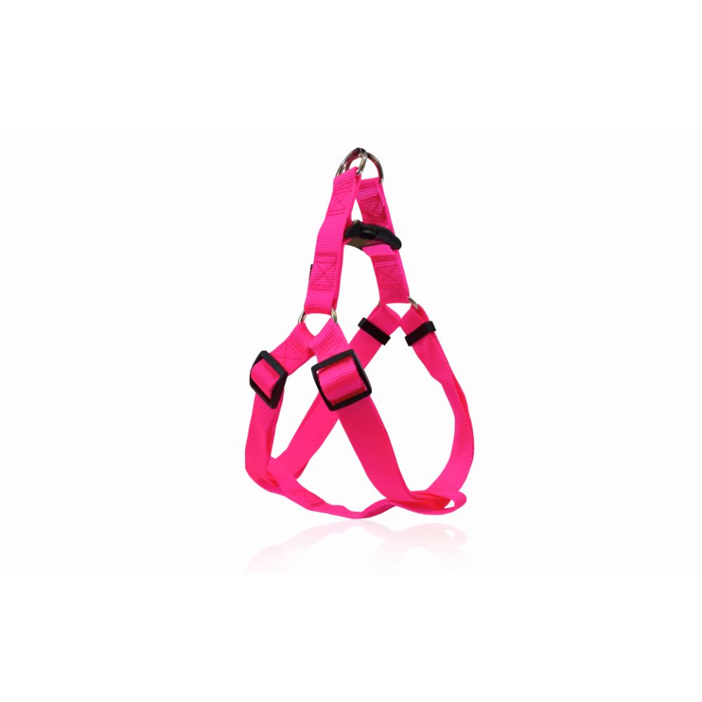Pet Interest Harness A Plain Fl. Pink неоново розов нагръдник Тип А за кучета XS 1 × 26–40 см