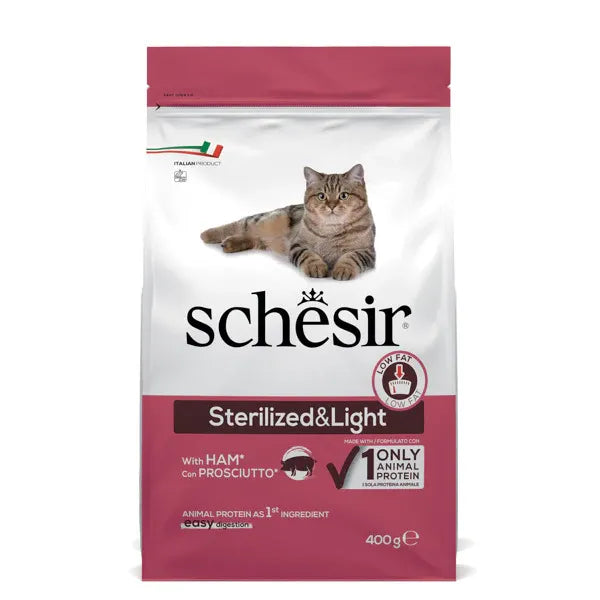 Schesir Ham Sterilized & Light храна за кастрирани котки с Прошуто 400г