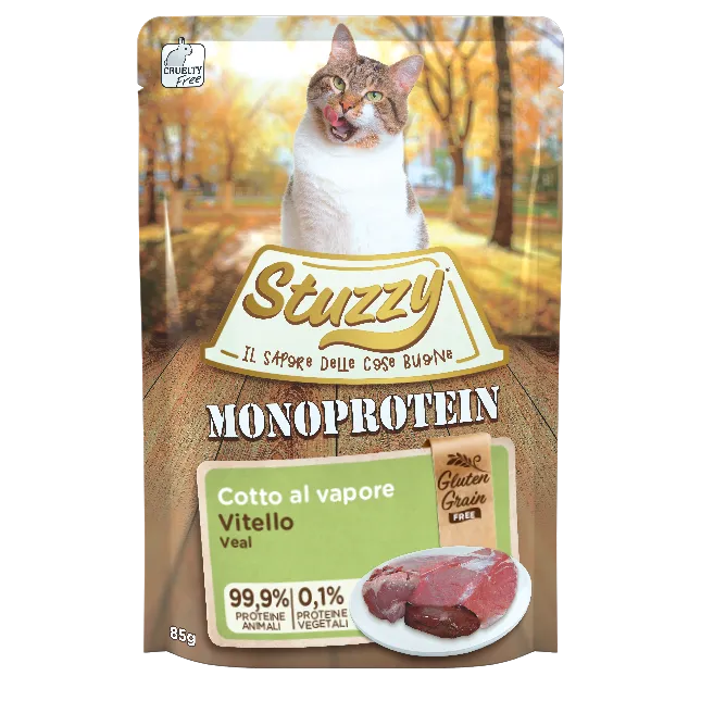 Stuzzy Grain free Monoprotein храна за котки с Телешко 85г пауч