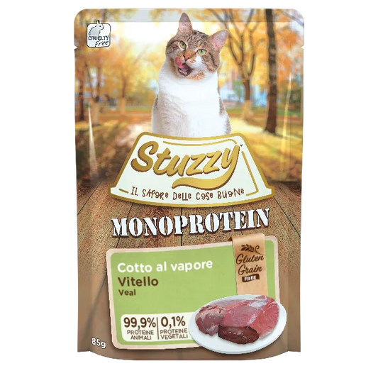 Stuzzy Grain free Monoprotein храна за котки с Телешко 85г пауч