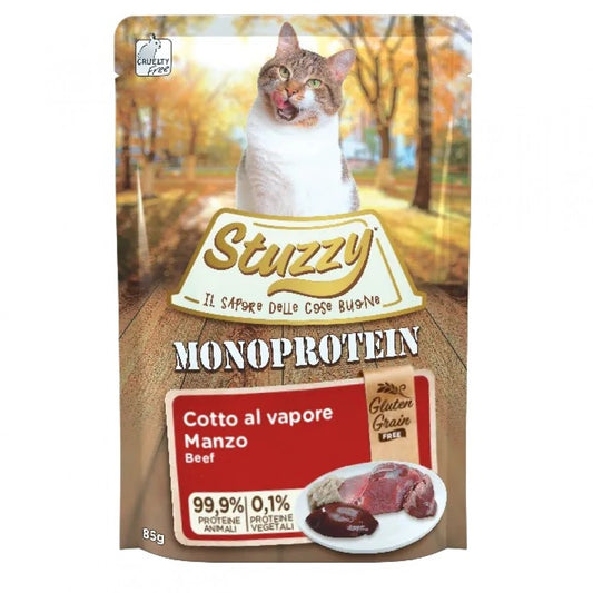 Stuzzy Grain free Monoprotein храна за котки с Говеждо 85г пауч