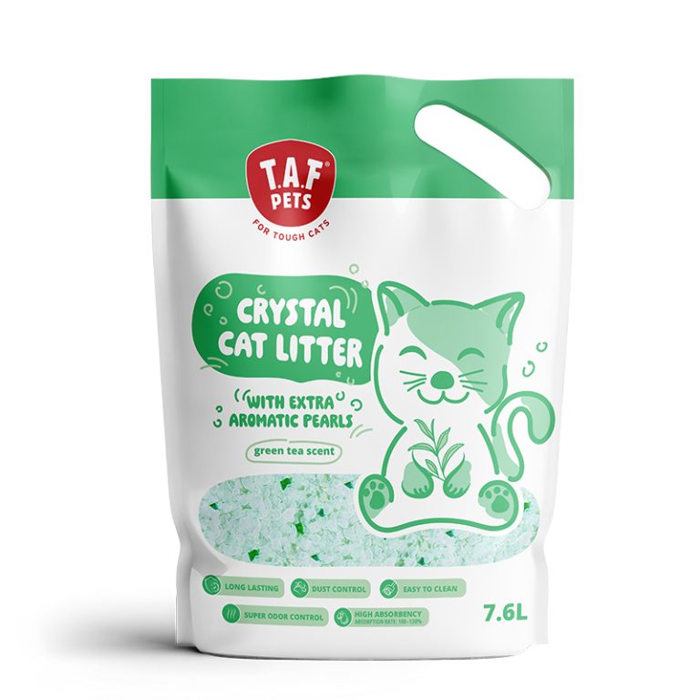 TAF Pets Crystal Cat Litter Green Tea силиконова котешка тоалетна с аромат на Зелен чай 7,6 л