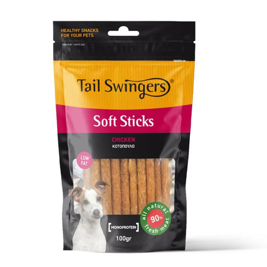 Tail Swingers Soft Chicken Sticks Monoprotein Grain Free лакомство за кучета монопротеин Пилешки пръчици 100г