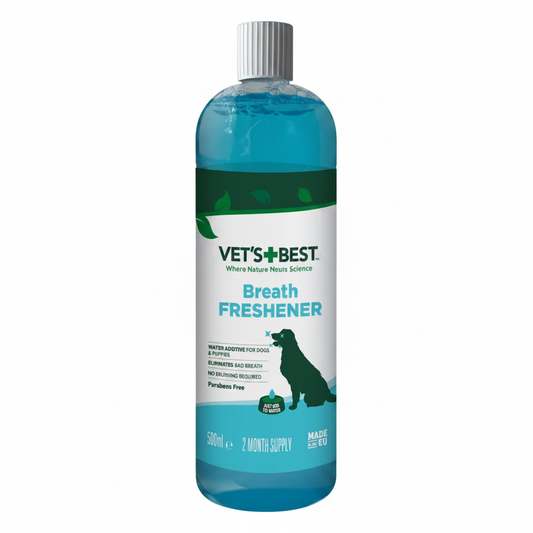 Vet's Best Breath Freshener вода за уста за кучета за свеж дъх с мента, карамфил и здравец 500 мл