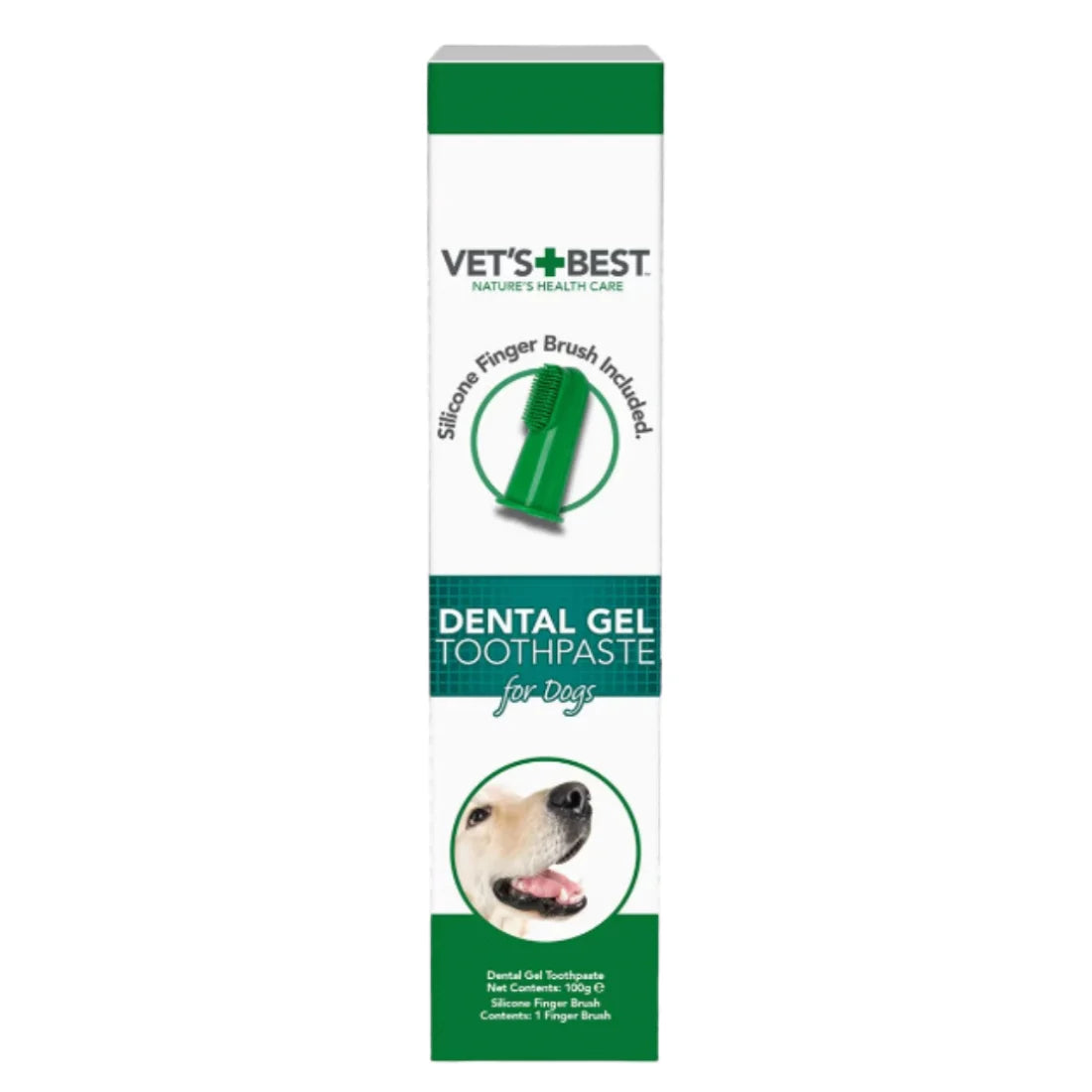 Vet's Best Dental Gel дентален гел паста за зъби за кучета с мента карамфил и силиконова четка 100 г