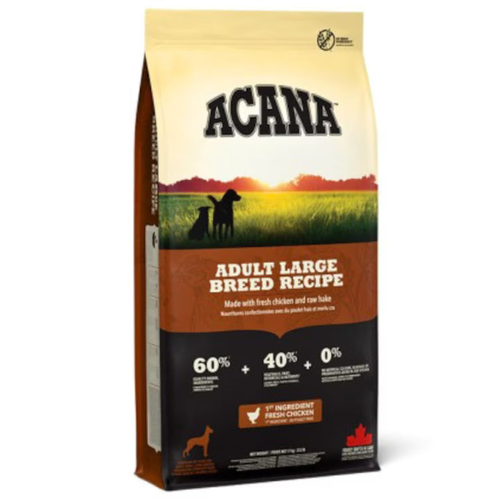 Acana Adult Large Breed Grain Free суха храна за кучета от едри породи с пилешко и пуешко 17 кг