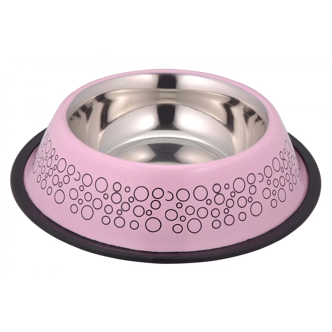 Anipro Bubbles No Slip метална купа за домашни любимци розова 15,5см 0,2л