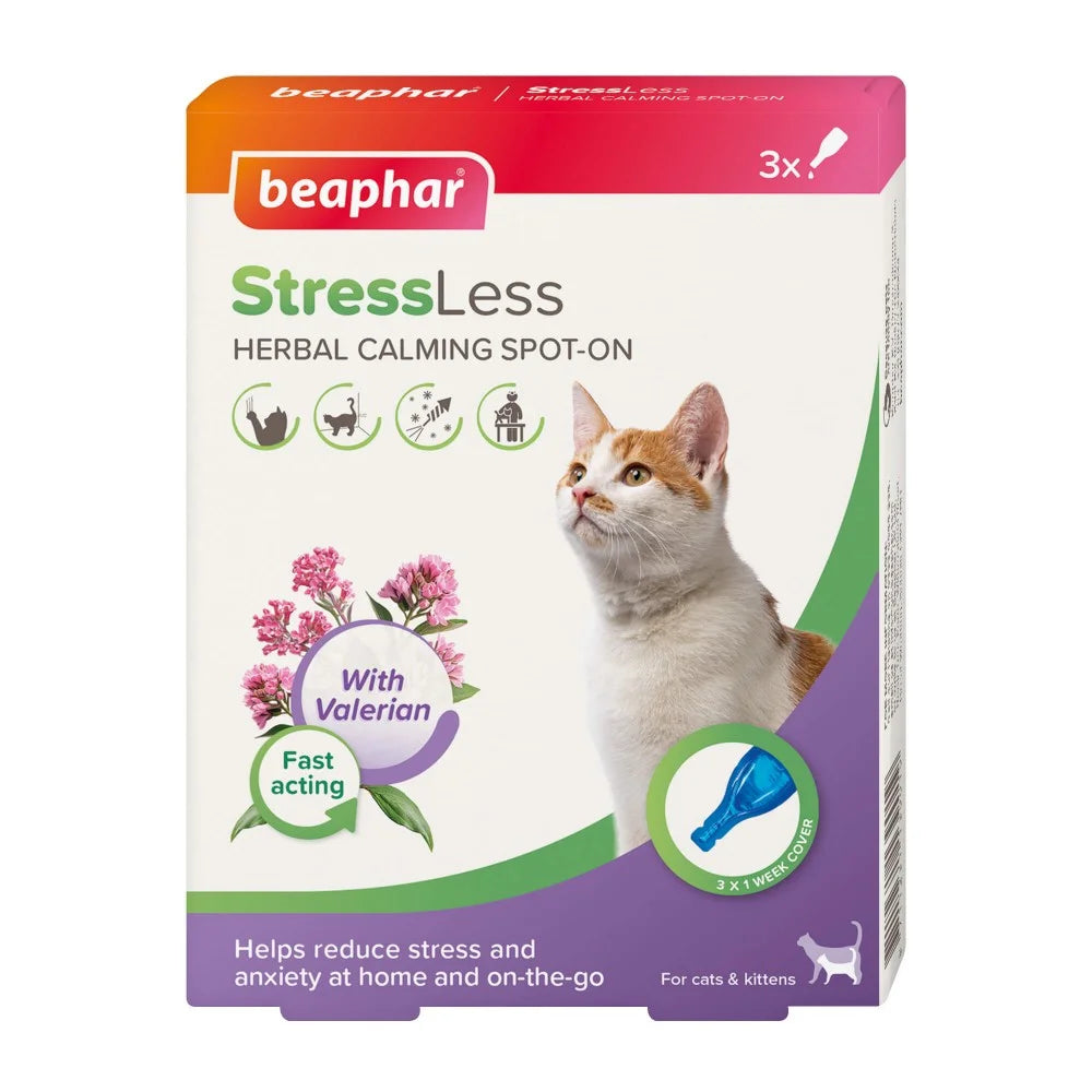 Beaphar Herbal Calming Spot-On успокояващи пипети за котки с Валериана 3бр/оп