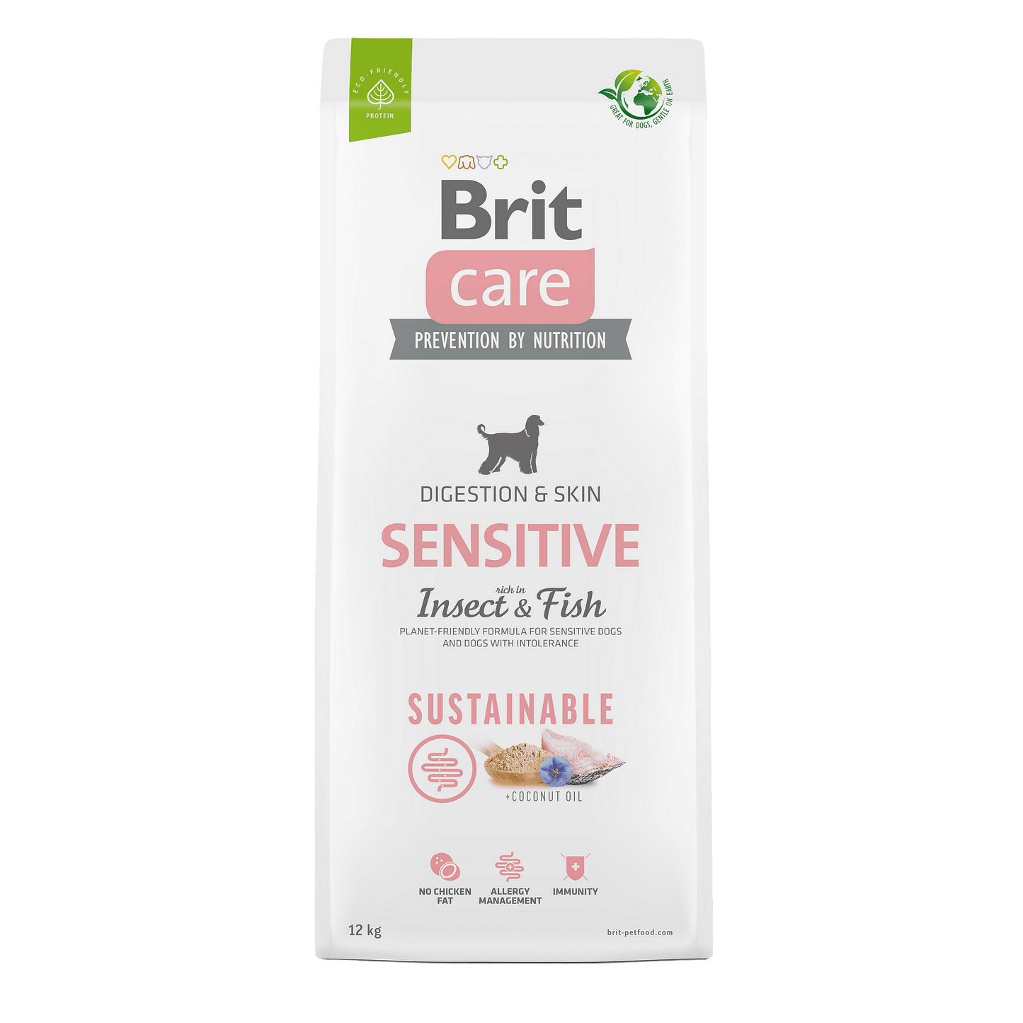 Brit Care Sensitive Digestion & Skin Insect & Fish Grain free Adult хипоалергенна храна за кучета с Риба и Насекоми 12кг