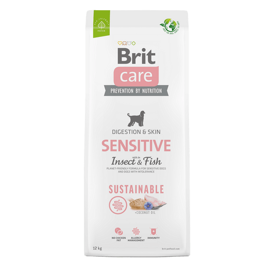 Brit Care Sensitive Digestion & Skin Insect & Fish Grain free Adult хипоалергенна храна за кучета с Риба и Насекоми 12кг