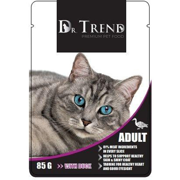 Dr. Trend Adult храна за котки с Патешко 85г пауч