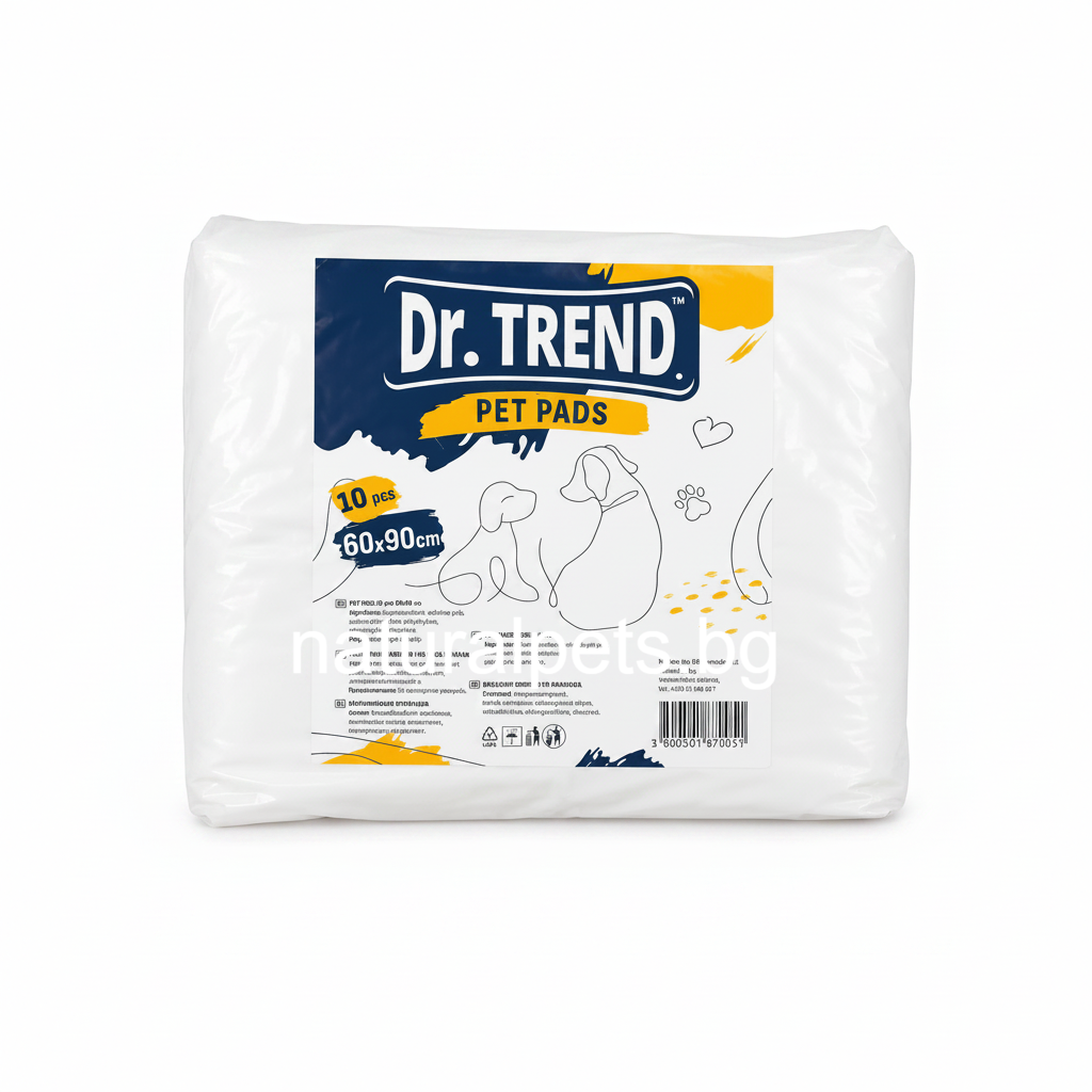 Dr. Trend Pet Pads абсорбиращи хигиенни пелени за домашни любимци 60x90см 10бр