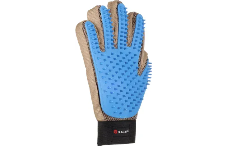 Flamingo Wash Glove ръкавица за кучета и котки за ресане, събиране на косми и масаж