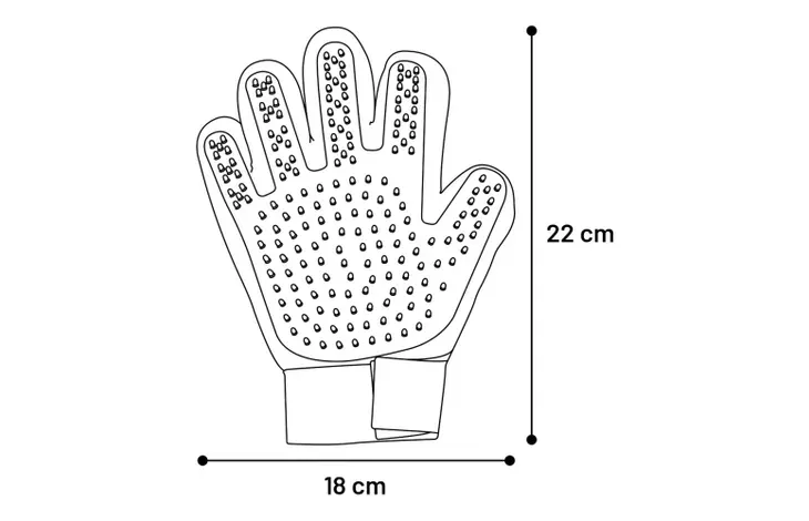 Flamingo Wash Glove ръкавица за кучета и котки за ресане, събиране на косми и масаж