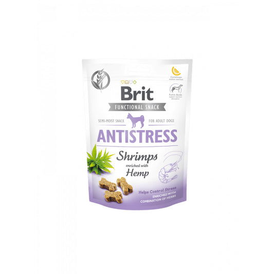 Brit Care Functional Snack Antistress Shrimps Антистрес лакомство за кучета със Скариди и Коноп 150г