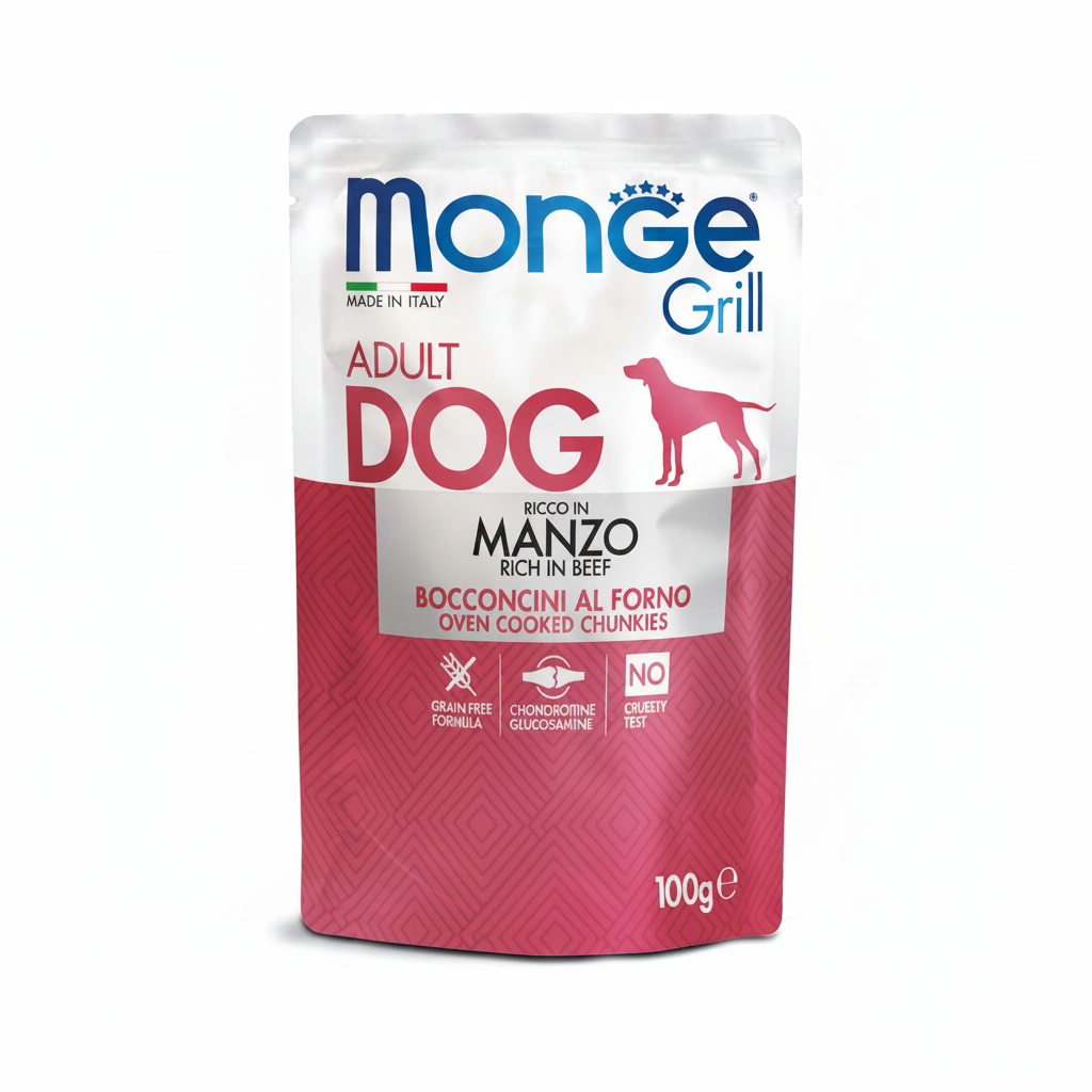 Monge Grill Beef Grain Free Adult мокра храна за кучета 100г пауч