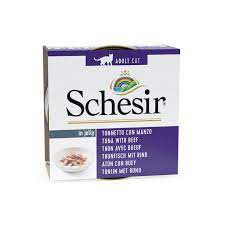 Schesir Cat Adult Tuna & Beef консерва с риба тон и говеждо в желе 85гр.