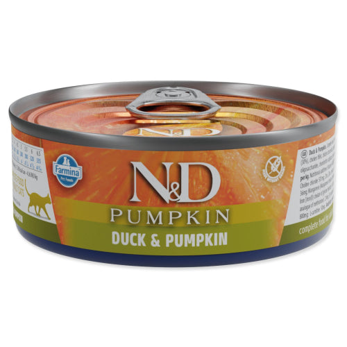 N&D Pumpkin & Duck Adult храна за котки с Патешко и Тиква 70г конс.
