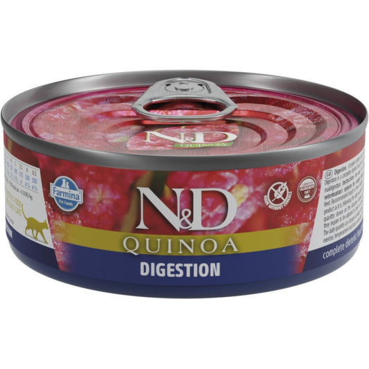 N&D Quinoa Digestion Adult храна за котки за добро храносмилане с Киноа 80г