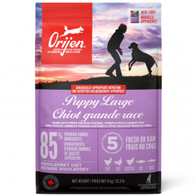 Orijen Puppy Large храна за подрастващи кученца от големи породи с 5 вида месо 11,4кг
